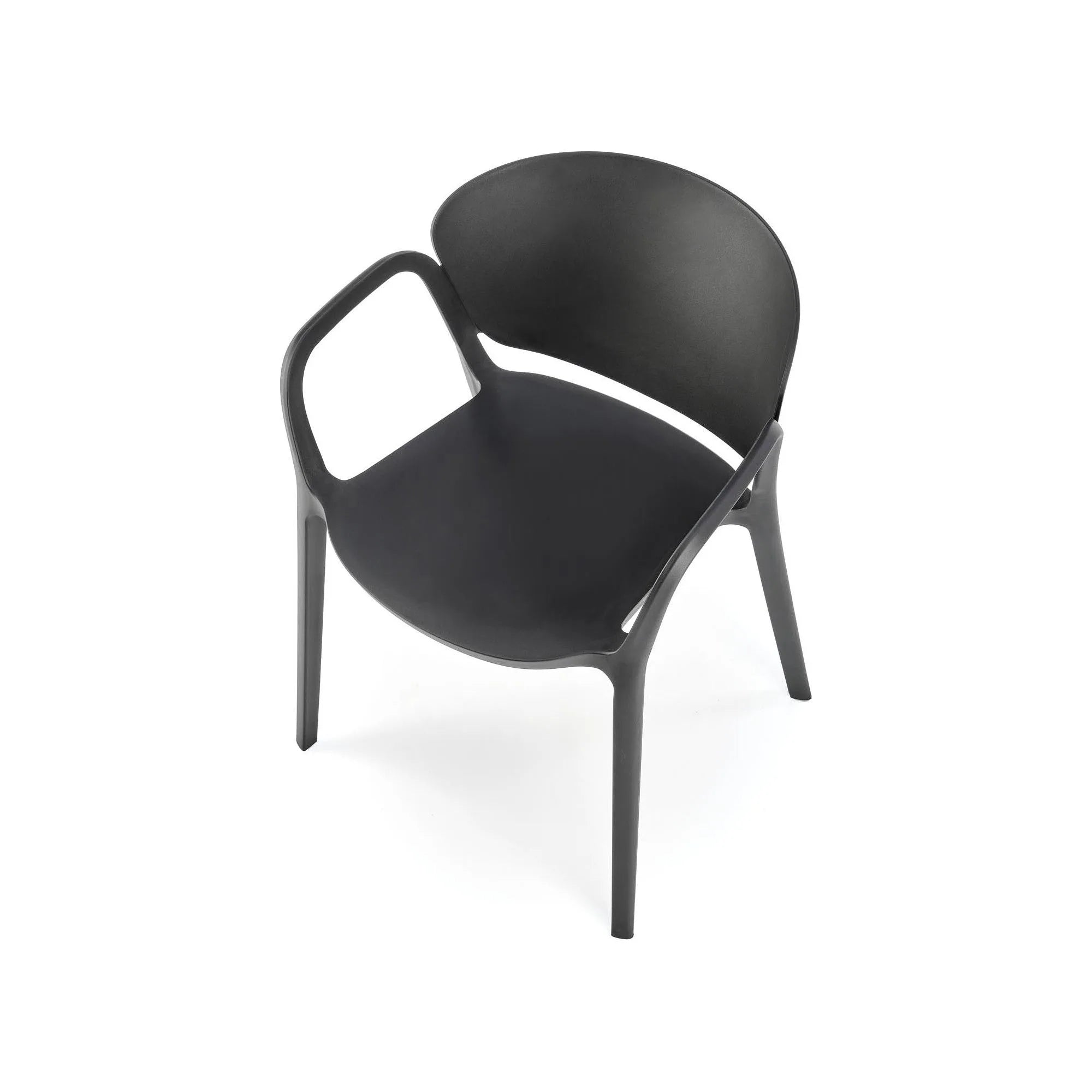 Scaun K491, negru, polipropilena, 60x56x76 cm