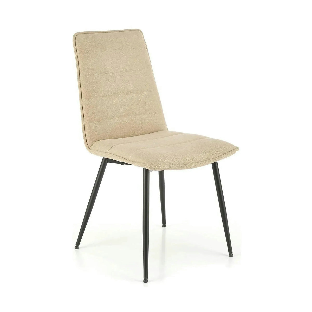 Scaun K493, bej/negru, stofa clasica/metal, 47x60x92 cm