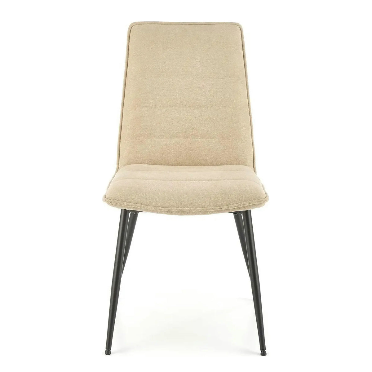 Scaun K493, bej/negru, stofa clasica/metal, 47x60x92 cm