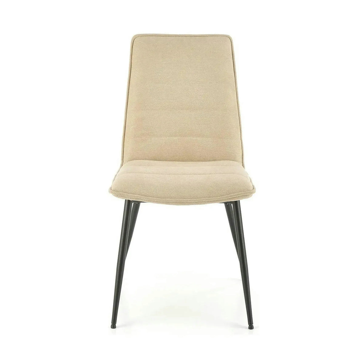Scaun K493, bej/negru, stofa clasica/metal, 47x60x92 cm