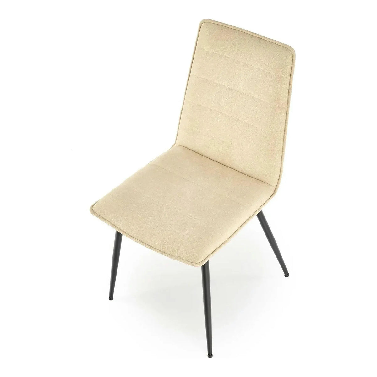 Scaun K493, bej/negru, stofa clasica/metal, 47x60x92 cm