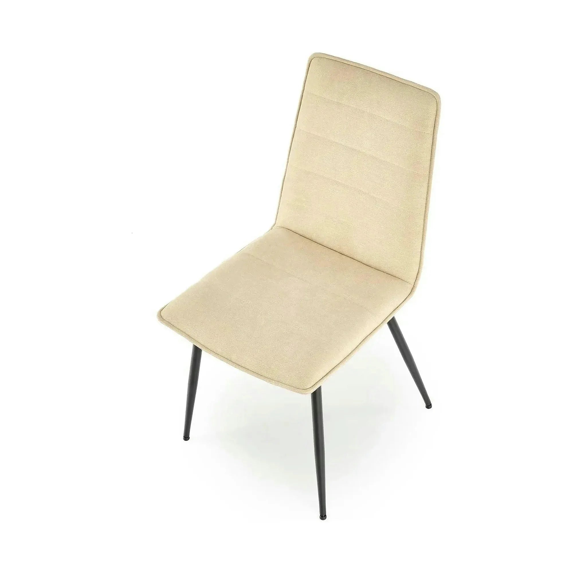 Scaun K493, bej/negru, stofa clasica/metal, 47x60x92 cm