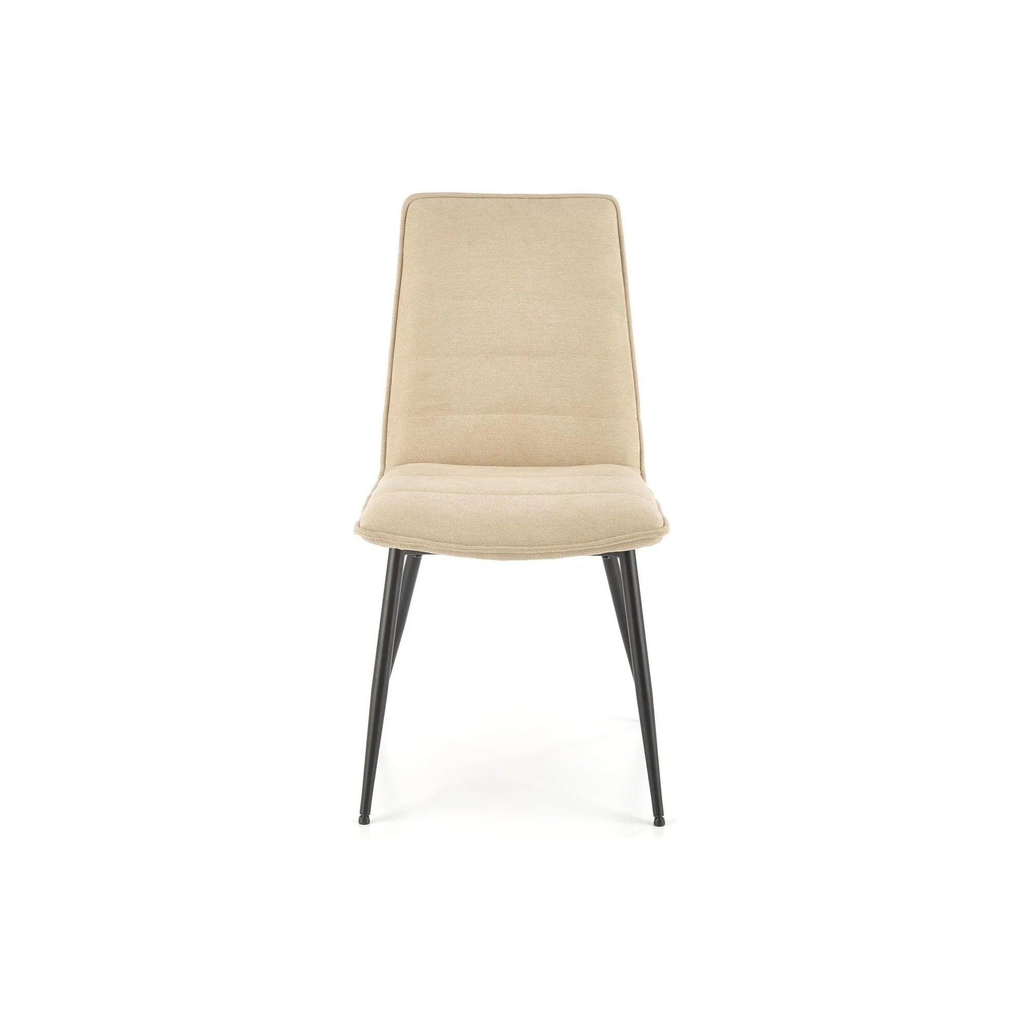 Scaun K493, bej/negru, stofa clasica/metal, 47x60x92 cm