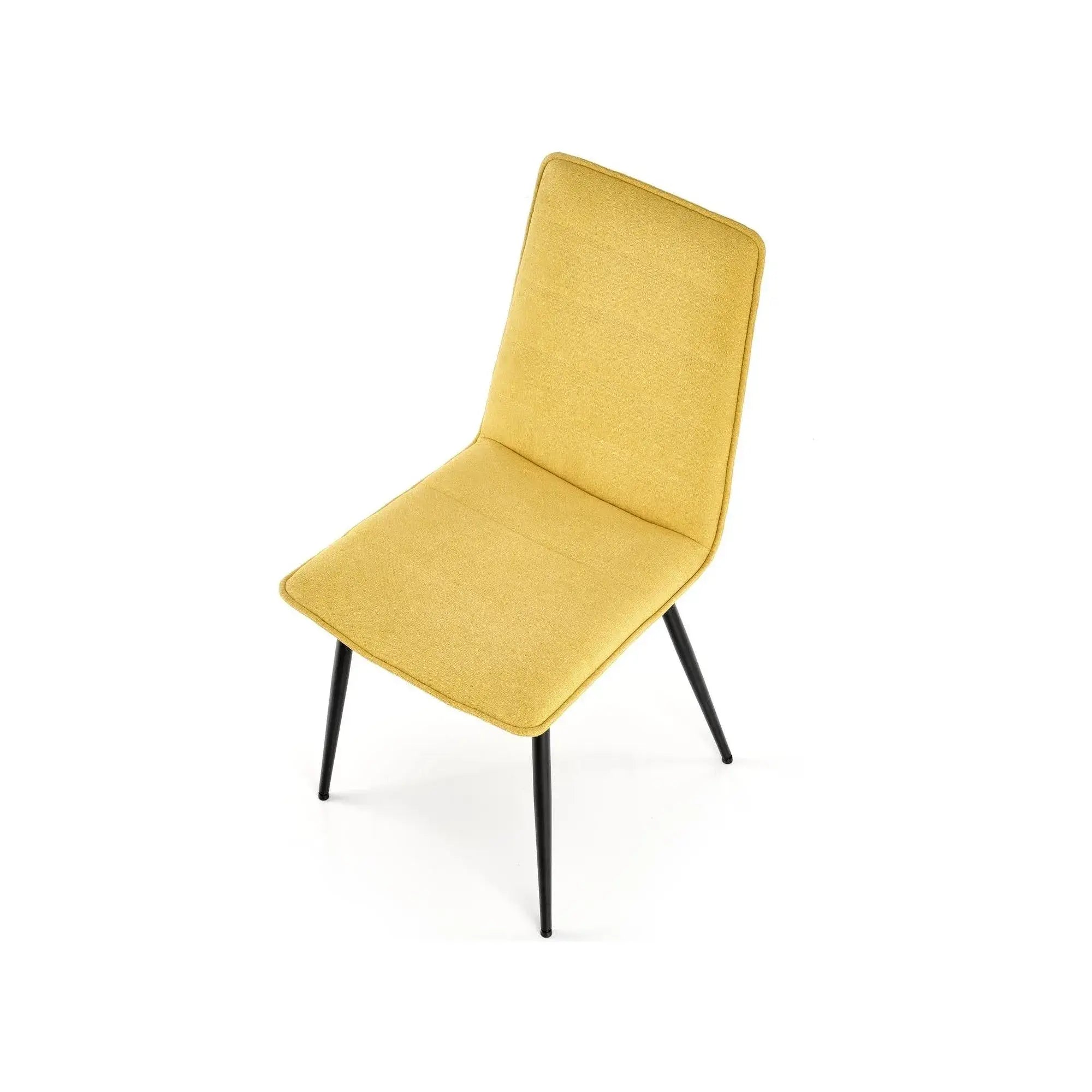 Scaun K493, galben/negru, stofa clasica/metal, 47x60x92 cm
