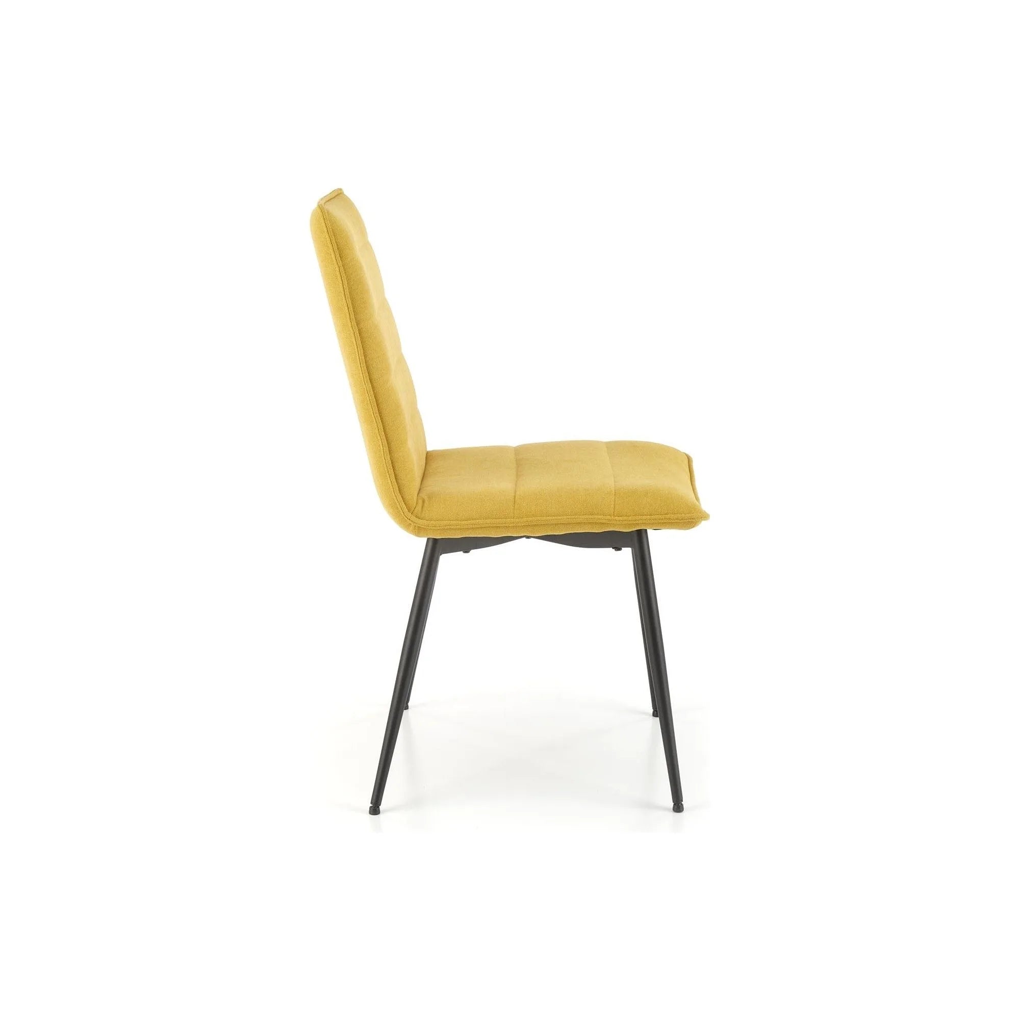 Scaun K493, galben/negru, stofa clasica/metal, 47x60x92 cm