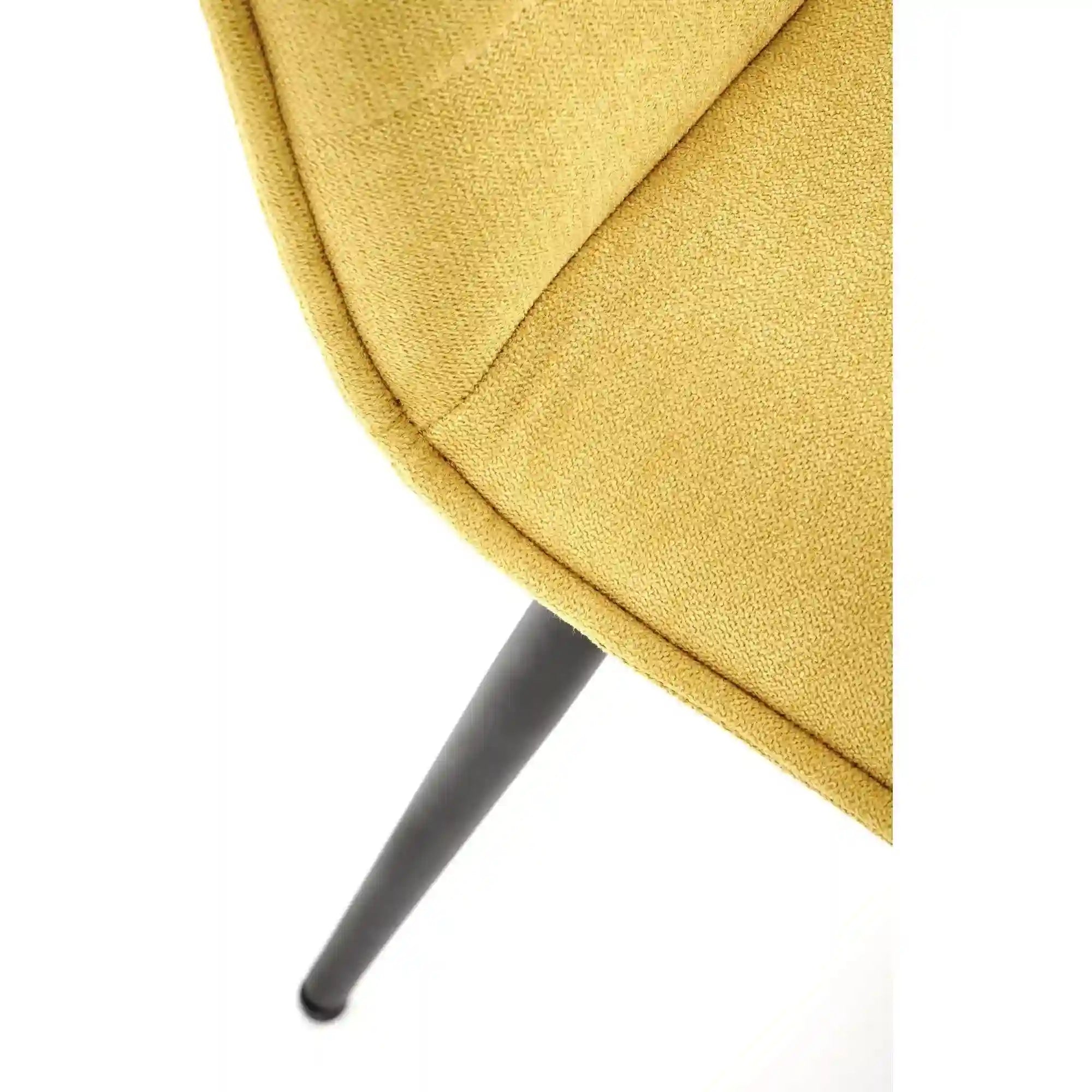 Scaun K493, galben/negru, stofa clasica/metal, 47x60x92 cm
