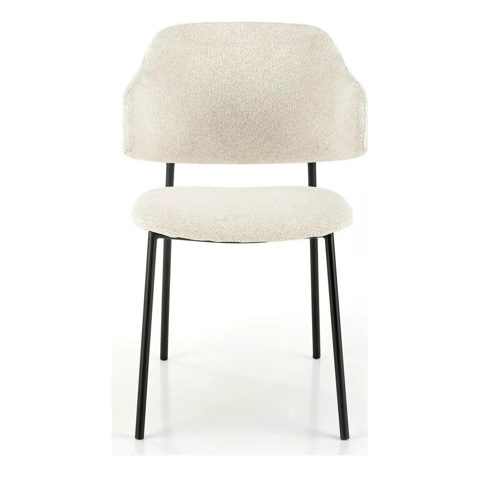 Scaun K497, crem, stofa clasica/metal, 52x62x82 cm