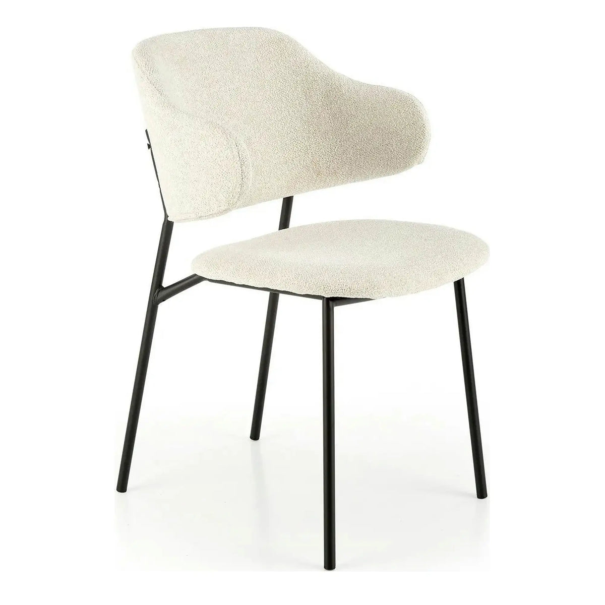 Scaun K497, crem, stofa clasica/metal, 52x62x82 cm