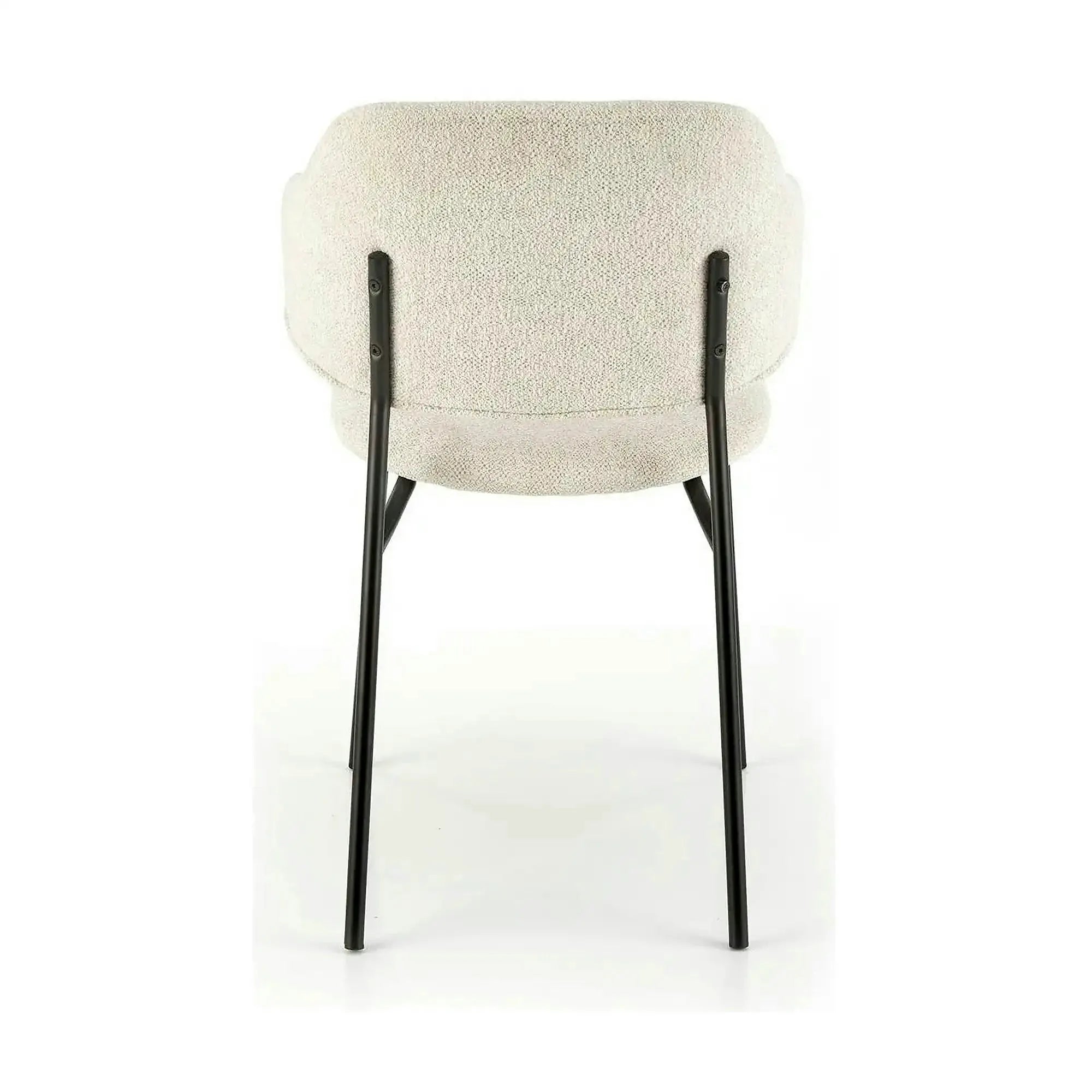 Scaun K497, crem, stofa clasica/metal, 52x62x82 cm