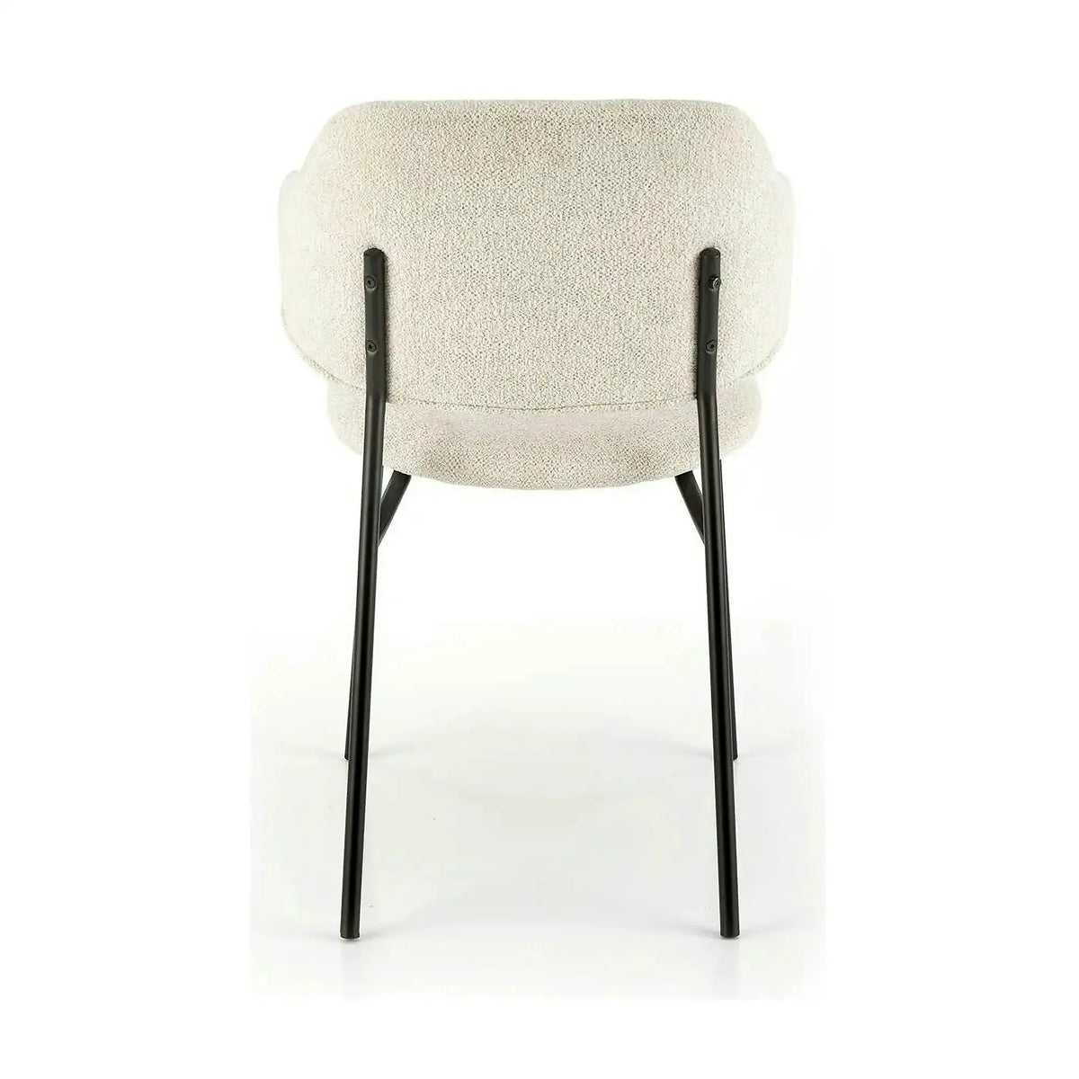 Scaun K497, crem, stofa clasica/metal, 52x62x82 cm