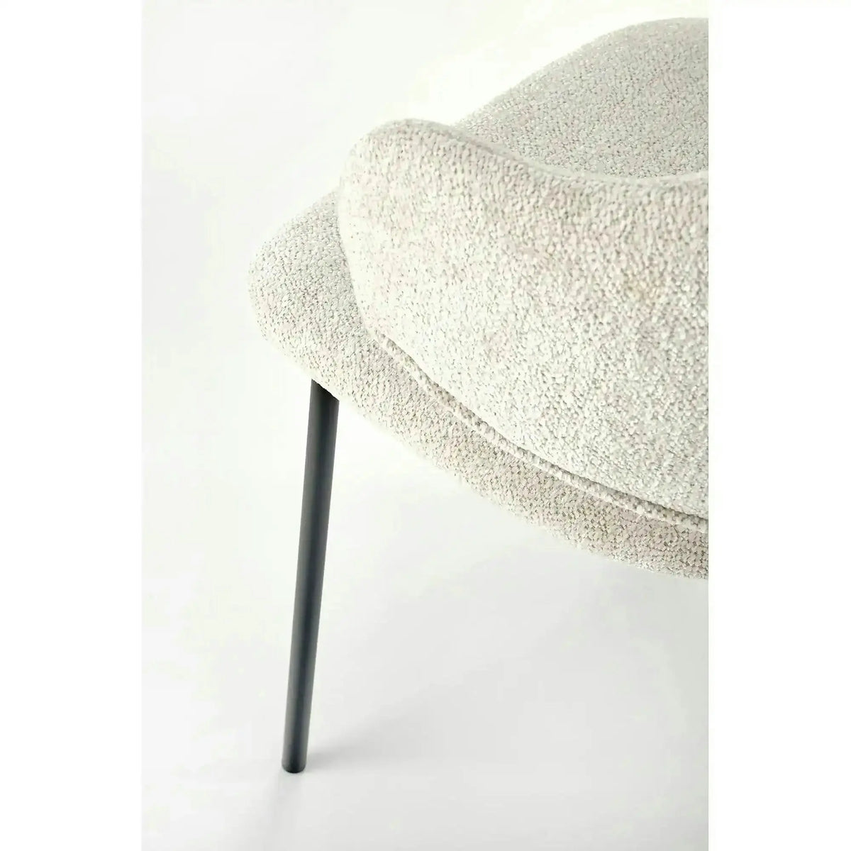 Scaun K497, crem, stofa clasica/metal, 52x62x82 cm