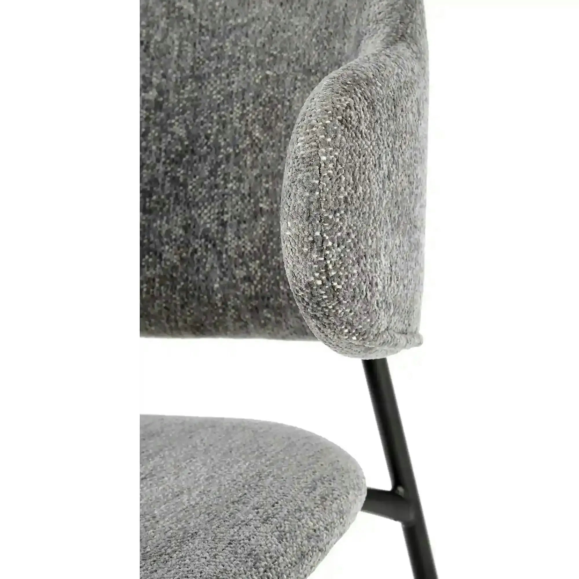 Scaun K497, gri deschis, stofa clasica/metal, 52x62x82 cm