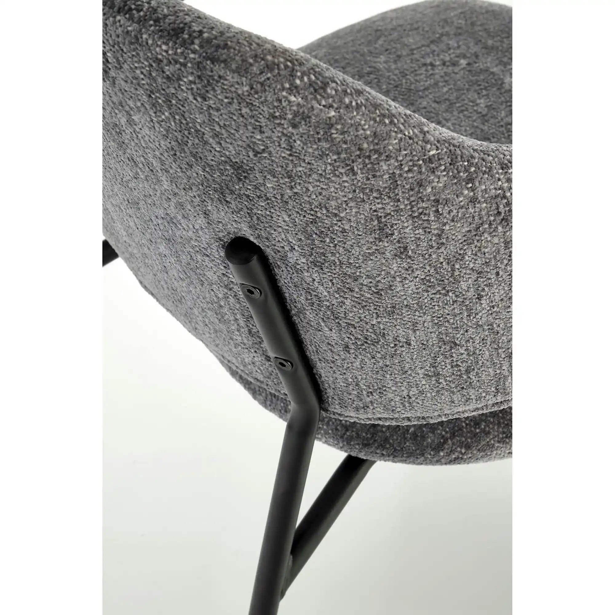 Scaun K497, gri deschis, stofa clasica/metal, 52x62x82 cm