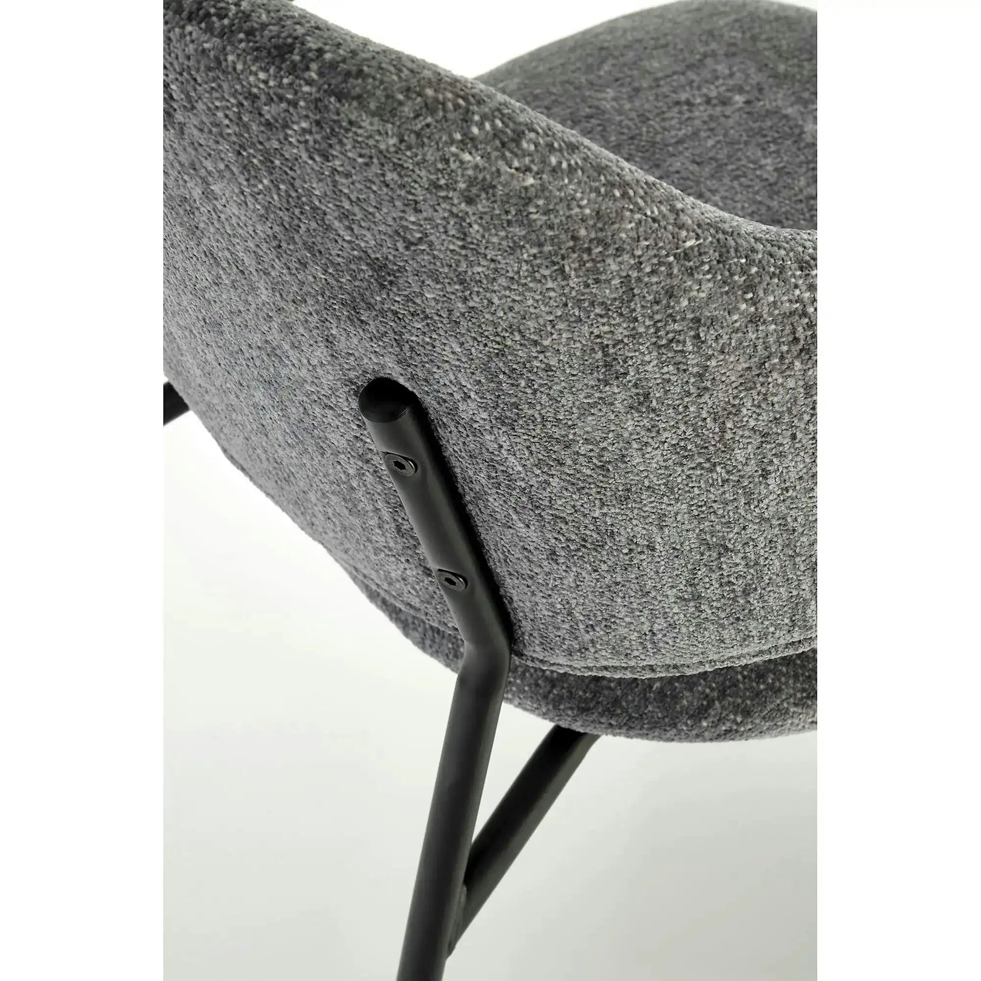 Scaun K497, gri deschis, stofa clasica/metal, 52x62x82 cm