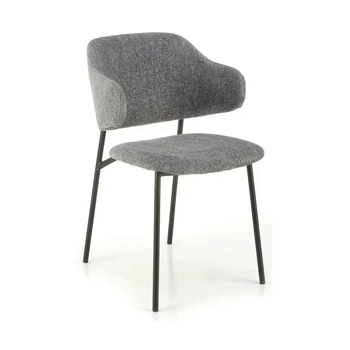 Scaun K497, gri deschis, stofa clasica/metal, 52x62x82 cm