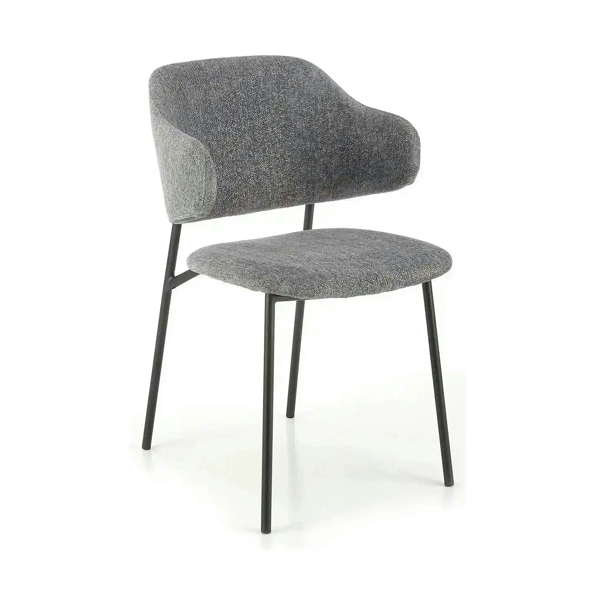 Scaun K497, gri deschis, stofa clasica/metal, 52x62x82 cm