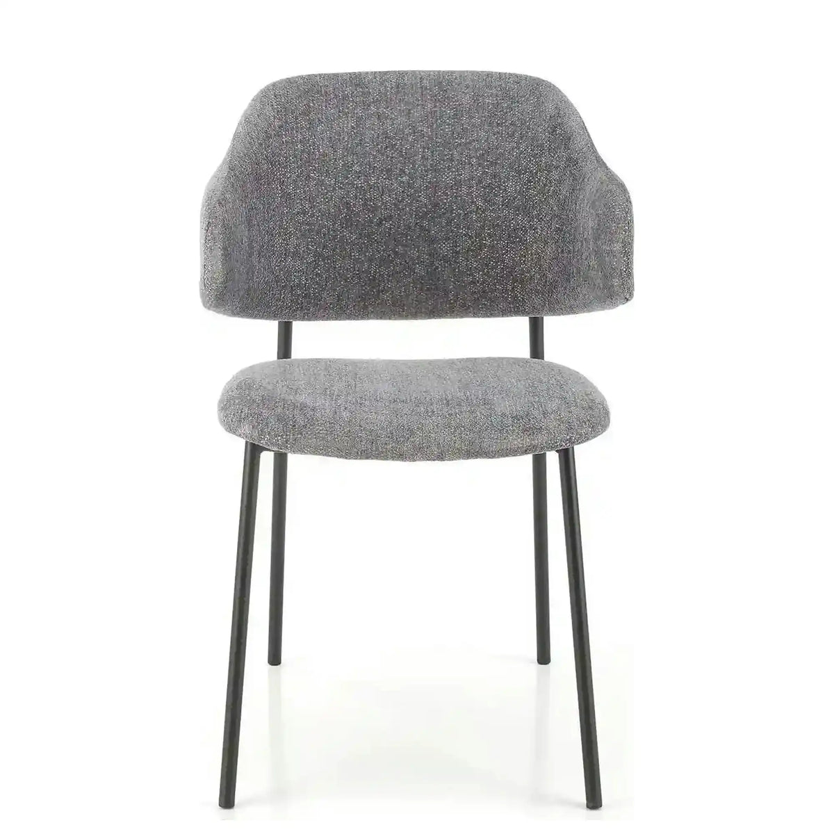 Scaun K497, gri deschis, stofa clasica/metal, 52x62x82 cm