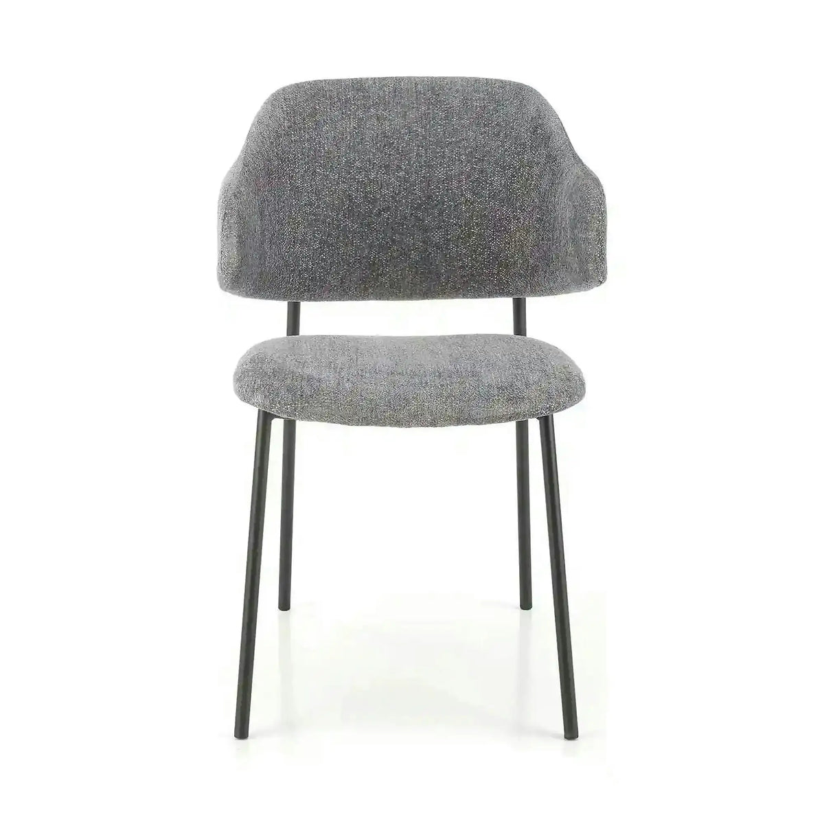 Scaun K497, gri deschis, stofa clasica/metal, 52x62x82 cm