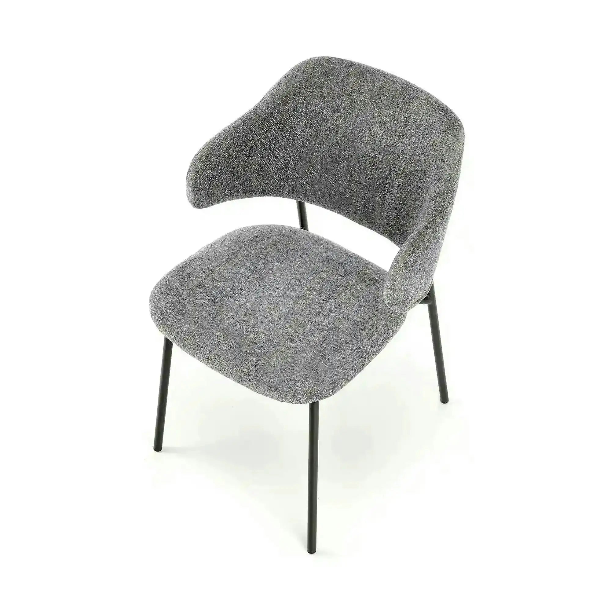 Scaun K497, gri deschis, stofa clasica/metal, 52x62x82 cm