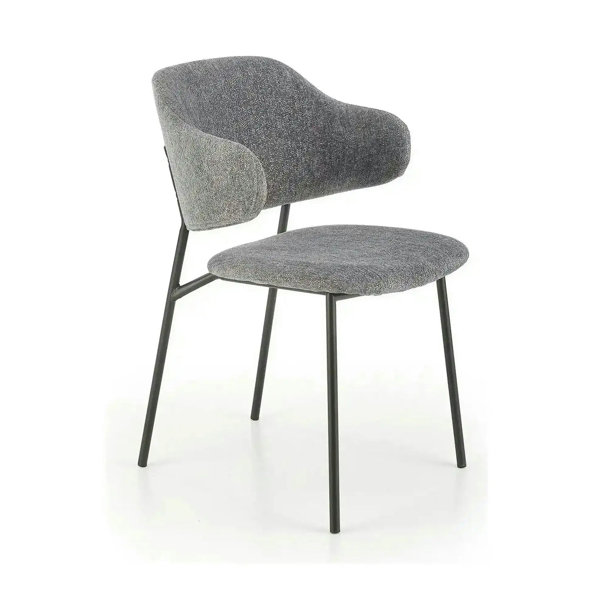 Scaun K497, gri deschis, stofa clasica/metal, 52x62x82 cm