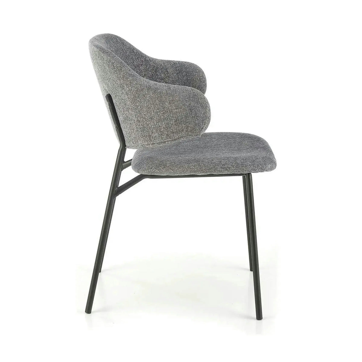 Scaun K497, gri deschis, stofa clasica/metal, 52x62x82 cm