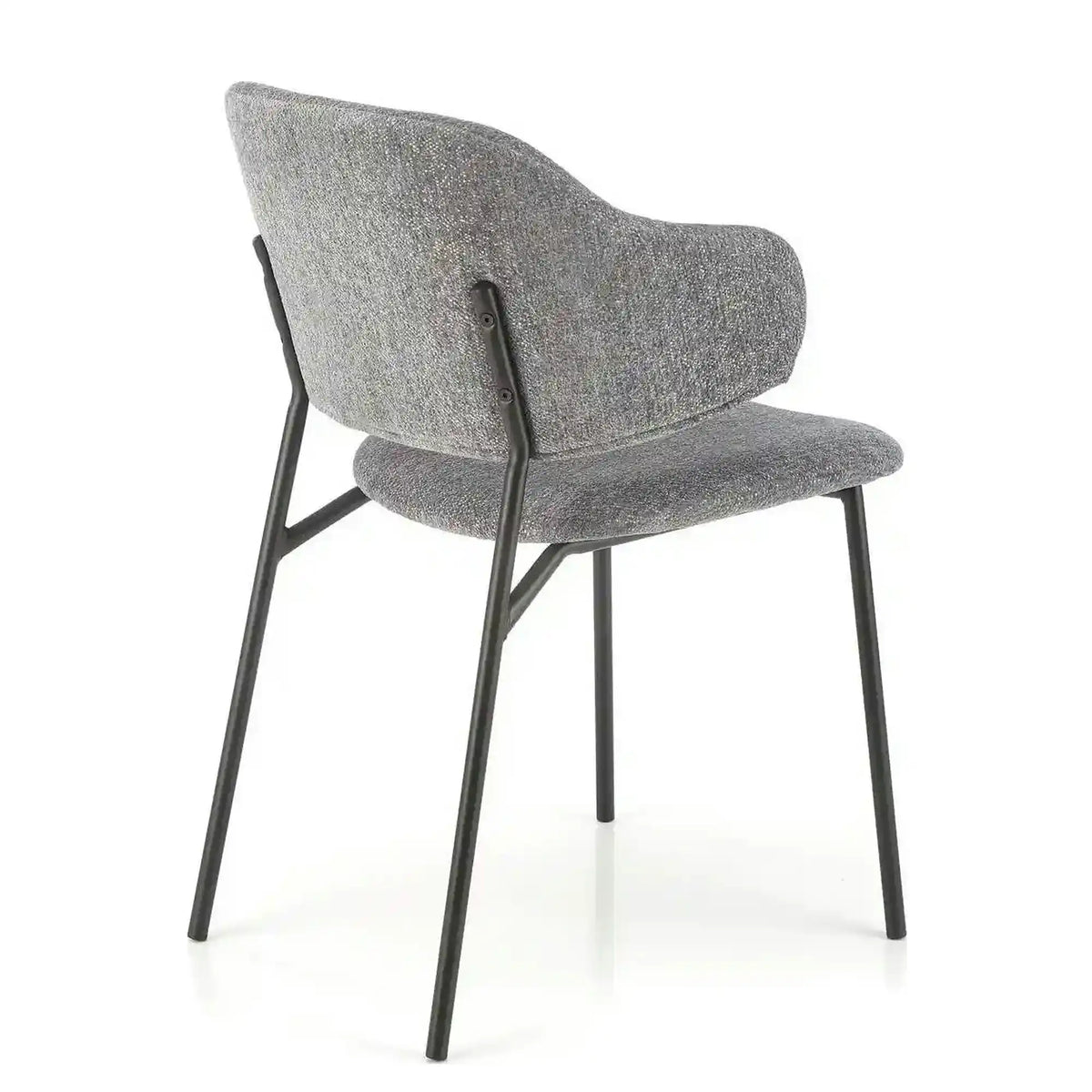 Scaun K497, gri deschis, stofa clasica/metal, 52x62x82 cm