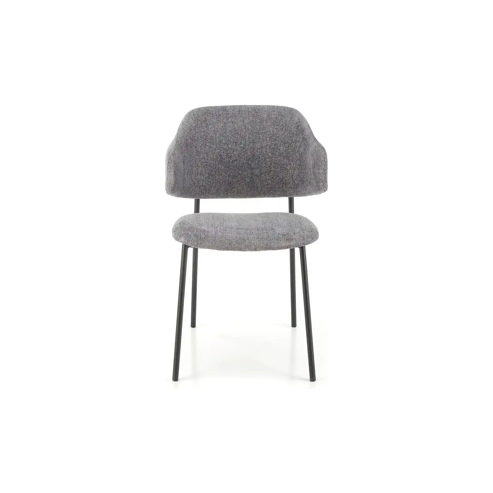 Scaun K497, gri deschis, stofa clasica/metal, 52x62x82 cm