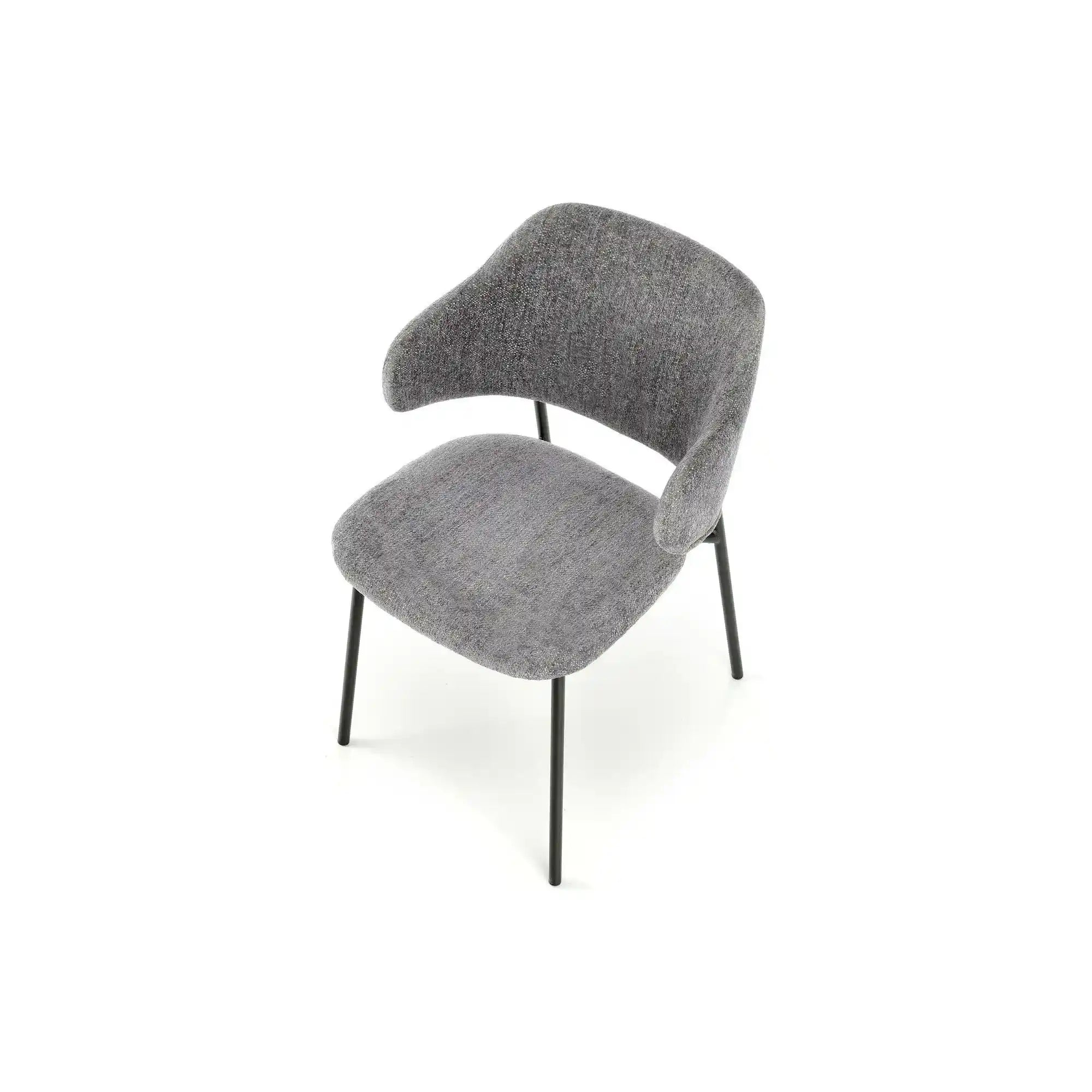Scaun K497, gri deschis, stofa clasica/metal, 52x62x82 cm