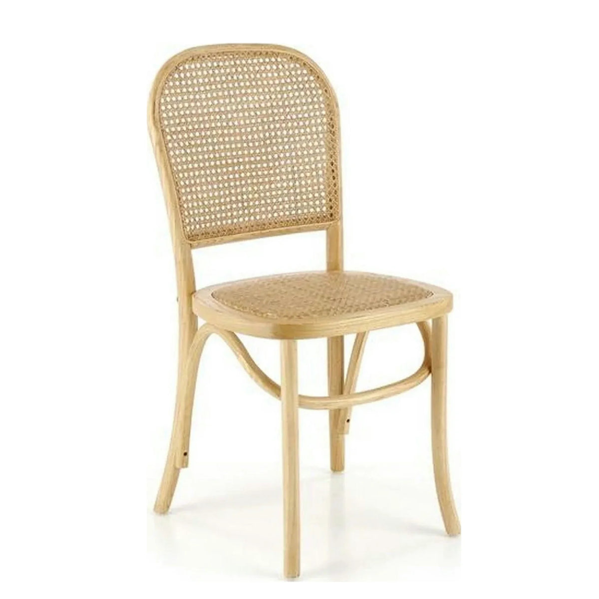 Scaun K502, stejar, ratan natural/lemn, 45x50x89 cm