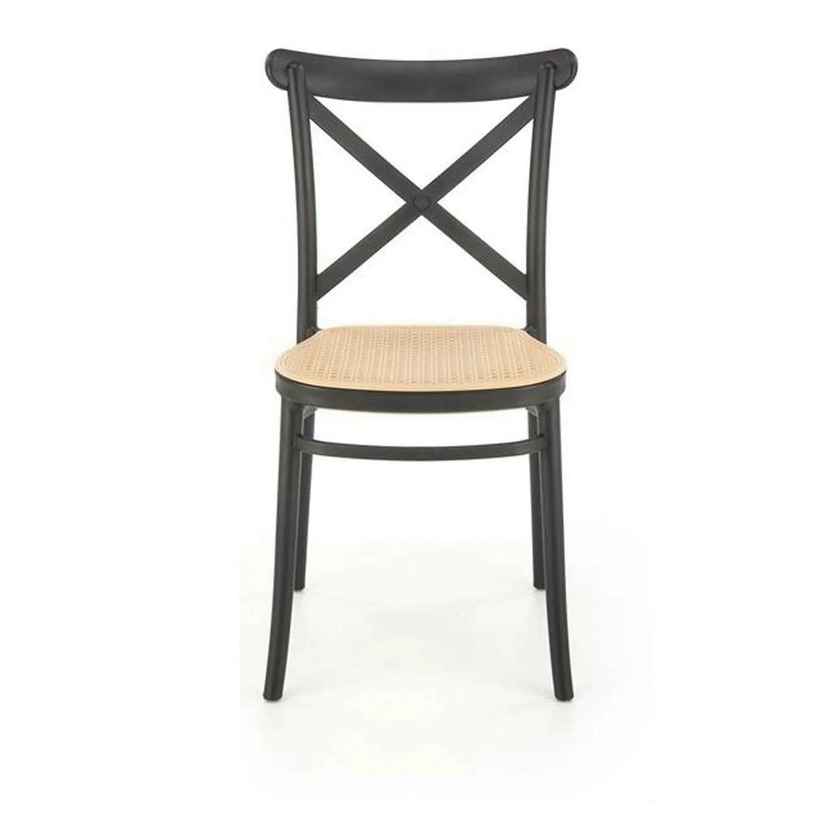 Scaun K512, maro/negru, plastic, 47x51x87 cm