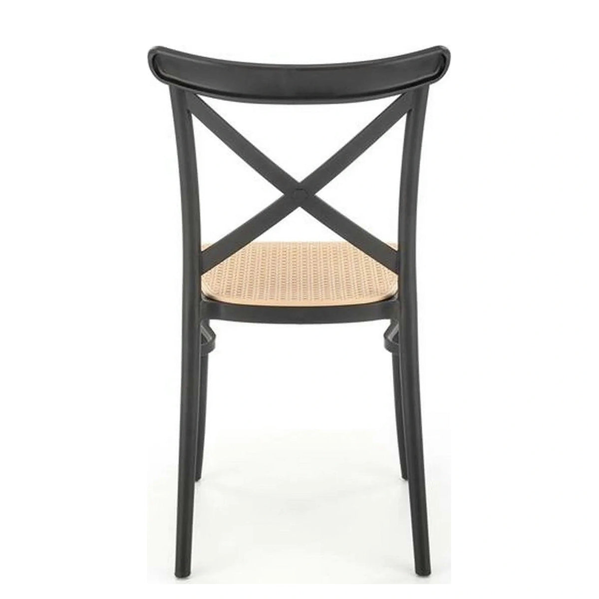 Scaun K512, maro/negru, plastic, 47x51x87 cm