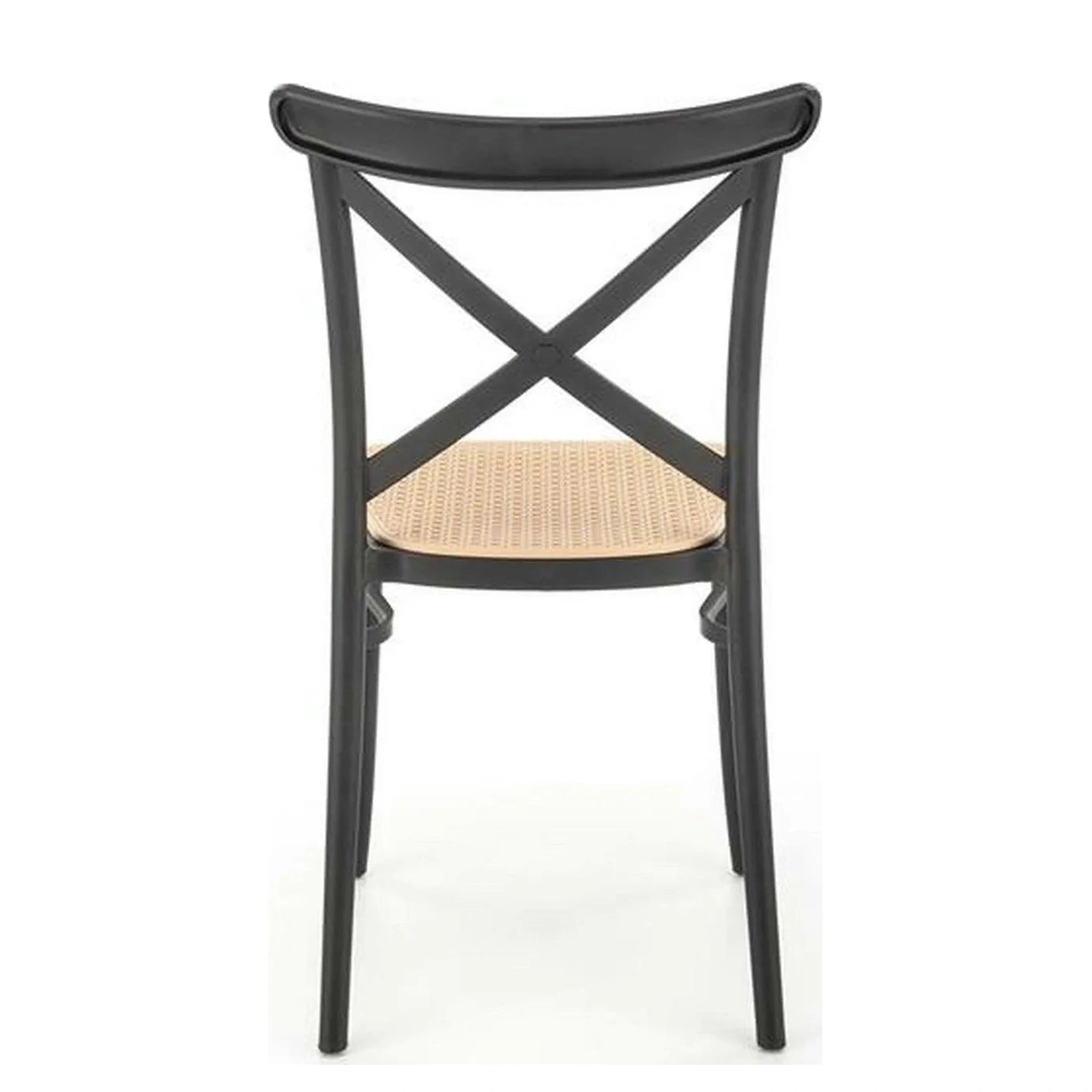 Scaun K512, maro/negru, plastic, 47x51x87 cm