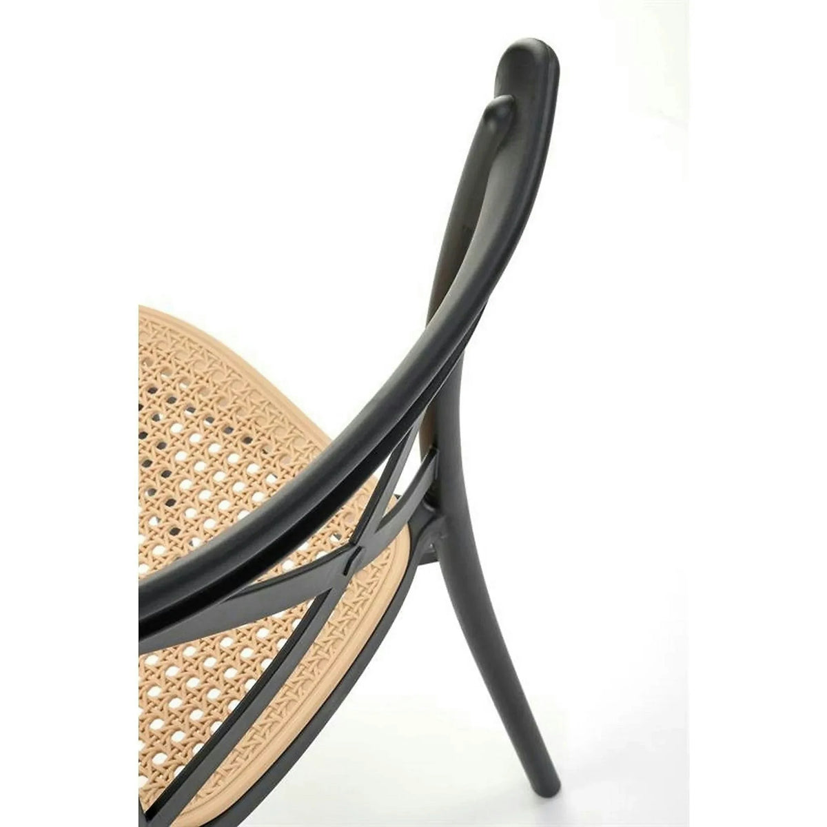 Scaun K512, maro/negru, plastic, 47x51x87 cm