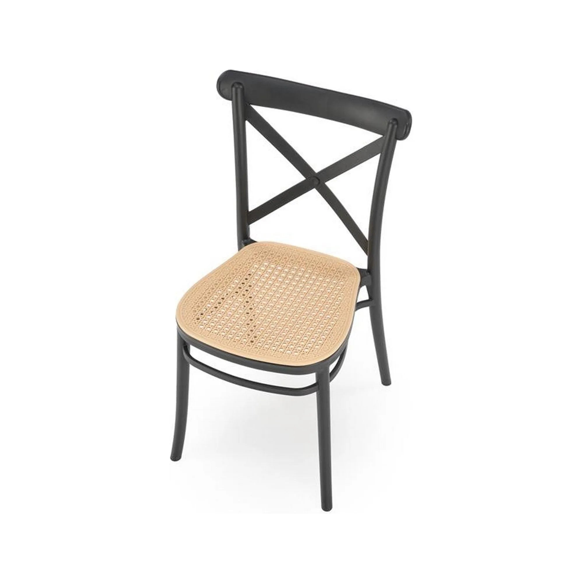 Scaun K512, maro/negru, plastic, 47x51x87 cm