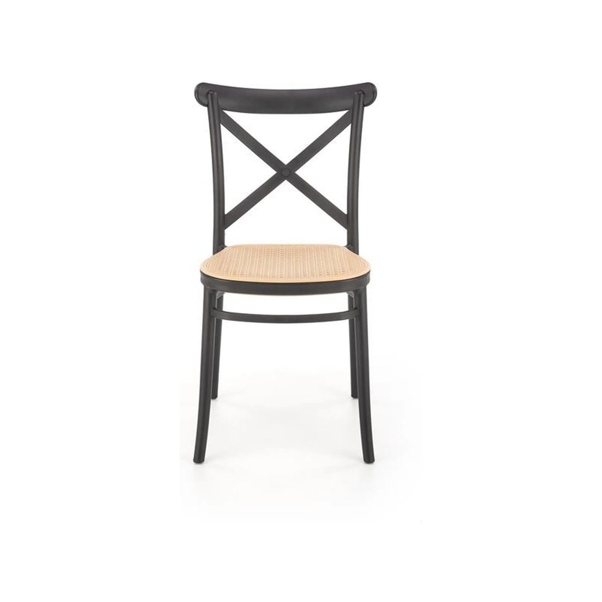 Scaun K512, maro/negru, plastic, 47x51x87 cm