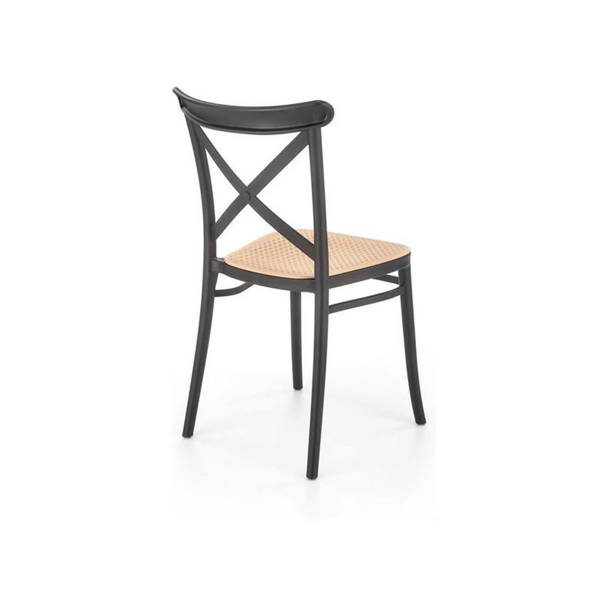 Scaun K512, maro/negru, plastic, 47x51x87 cm