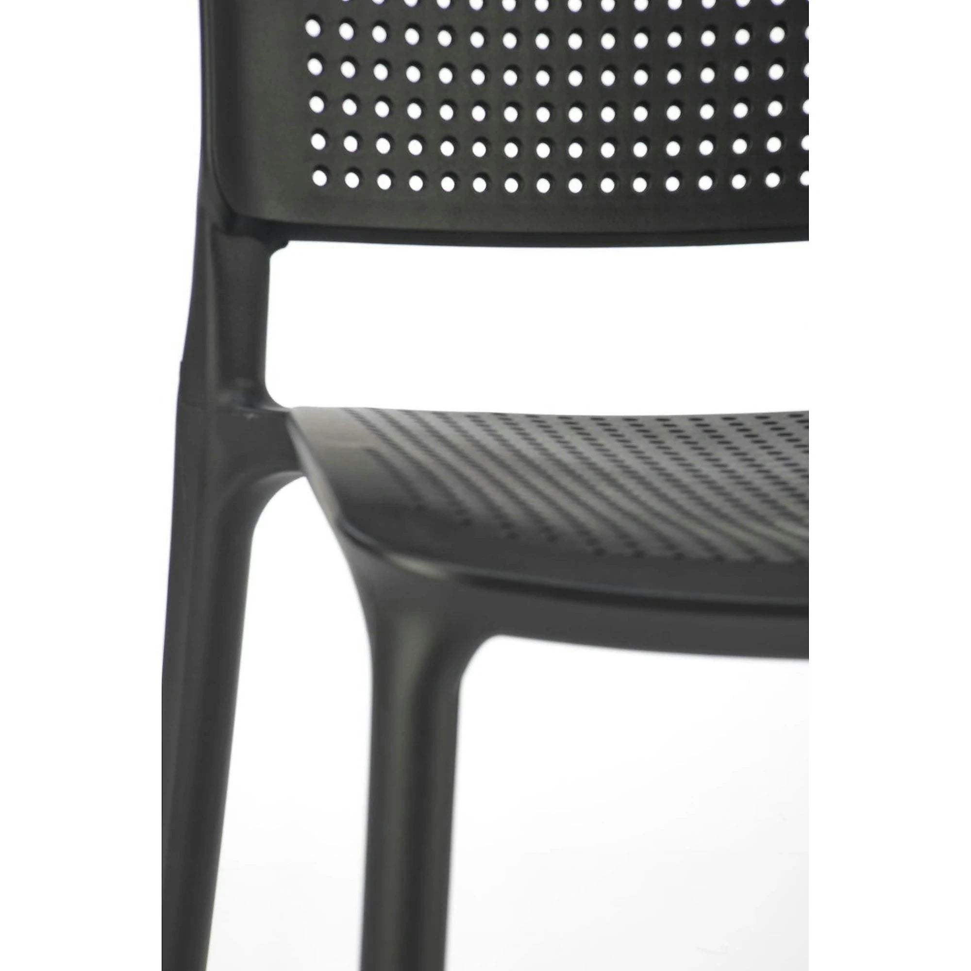 Scaun K514, negru, polipropilena, 42x55x79 cm