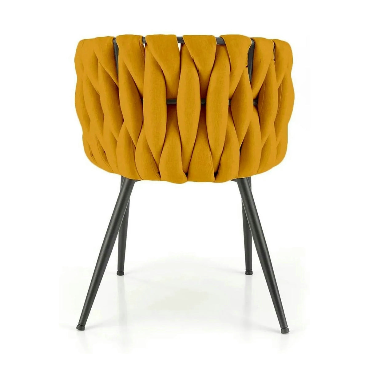 Scaun K516, galben/negru, stofa clasica/metal, 57x60x79 cm