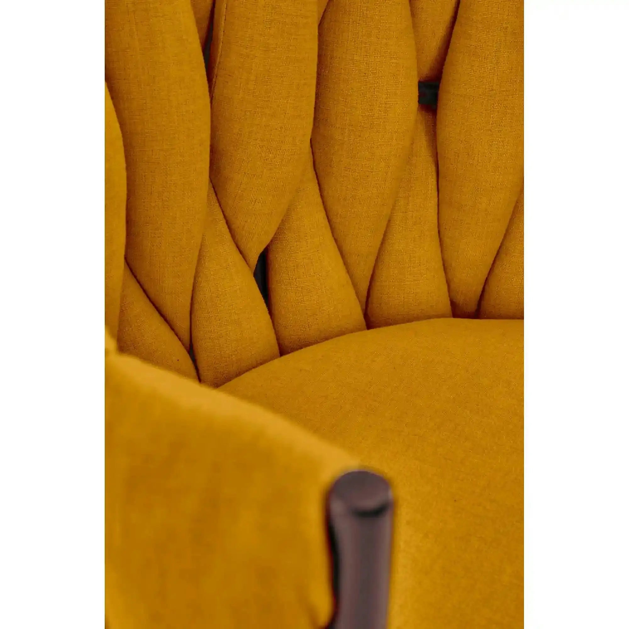 Scaun K516, galben/negru, stofa clasica/metal, 57x60x79 cm