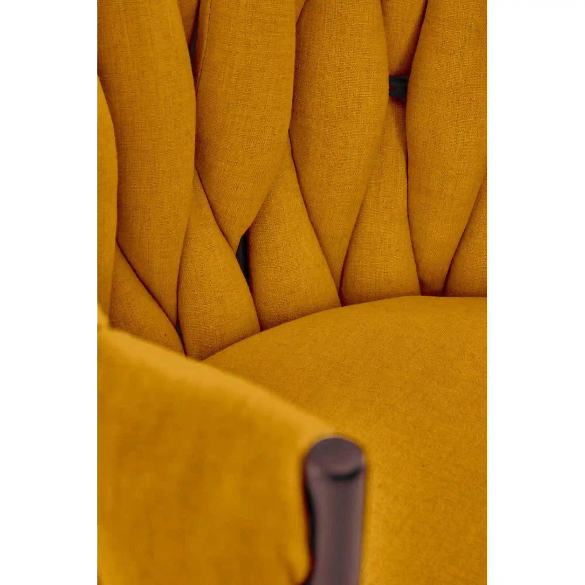 Scaun K516, galben/negru, stofa clasica/metal, 57x60x79 cm