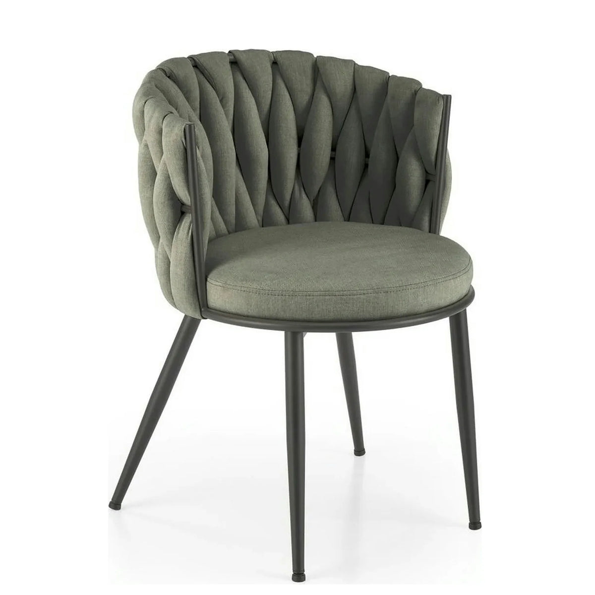 Scaun K516, verde/negru, stofa clasica/metal, 57x60x79 cm