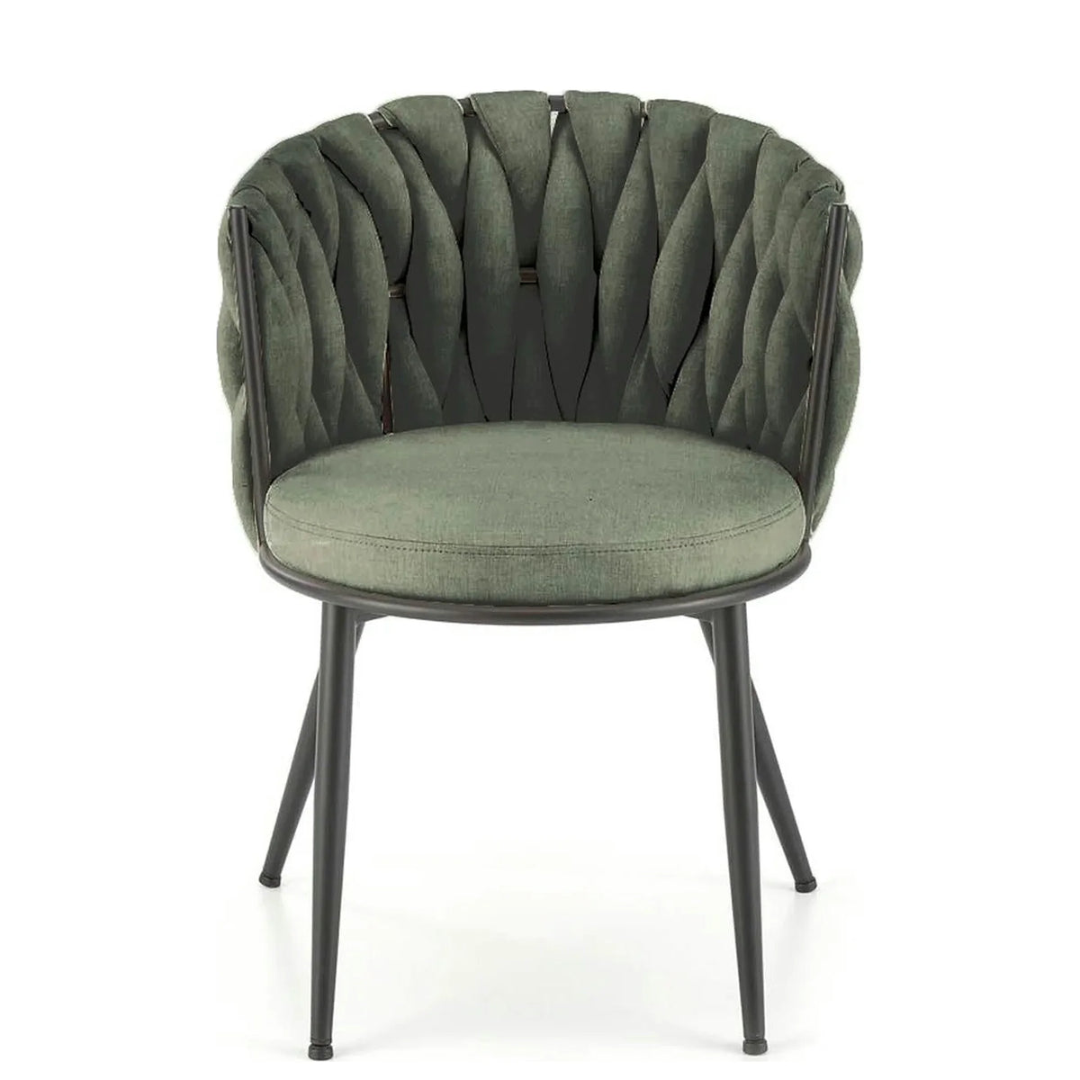 Scaun K516, verde/negru, stofa clasica/metal, 57x60x79 cm