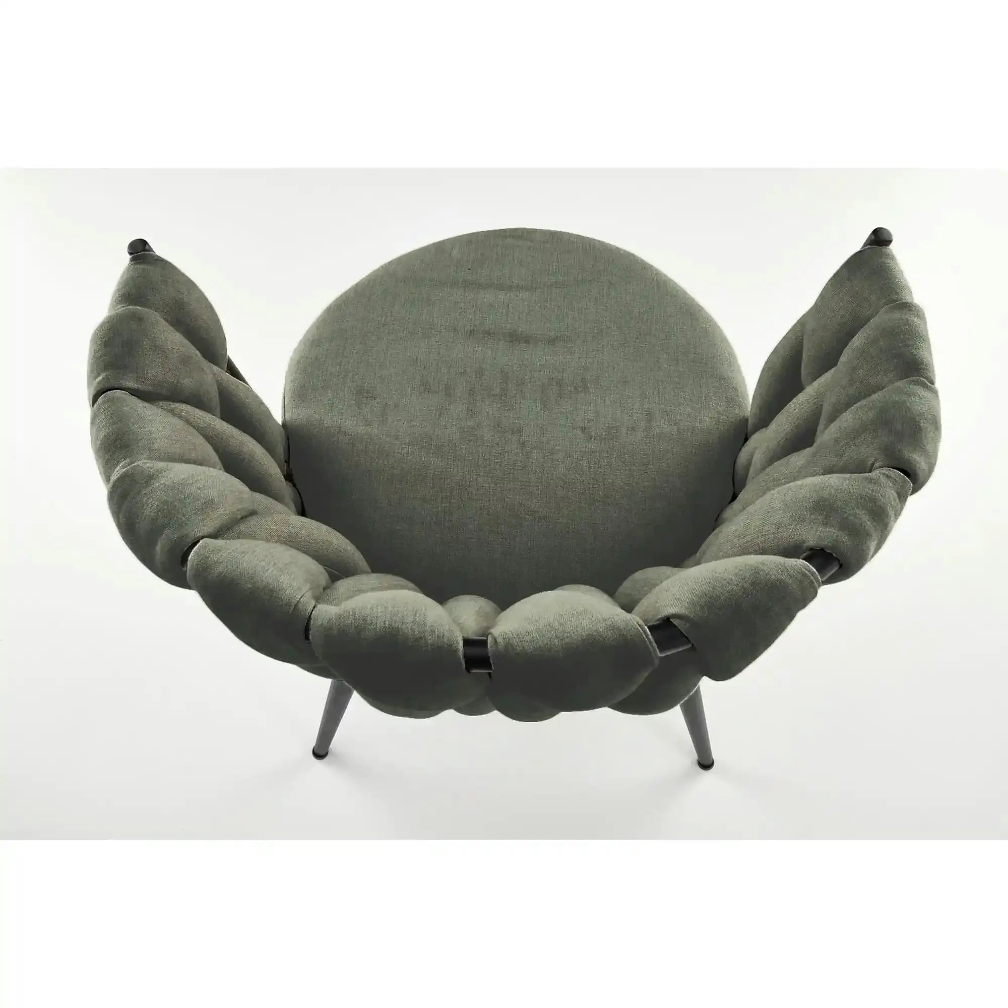 Scaun K516, verde/negru, stofa clasica/metal, 57x60x79 cm