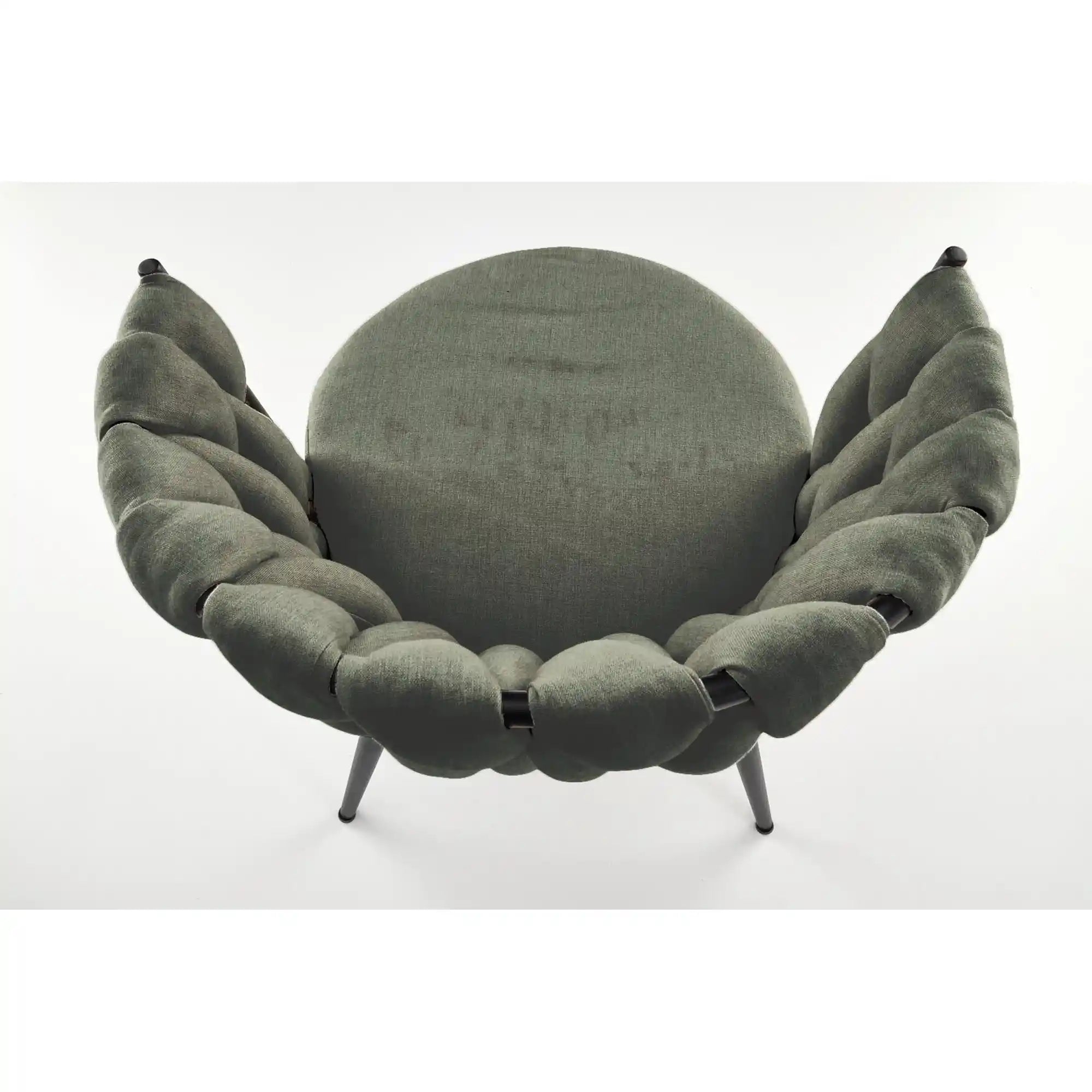 Scaun K516, verde/negru, stofa clasica/metal, 57x60x79 cm