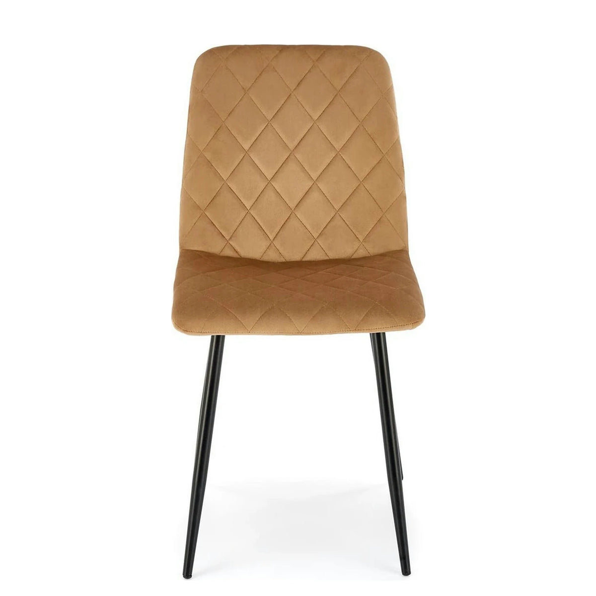 Scaun K525, bej/negru, stofa catifelata/metal, 45x55x89 cm