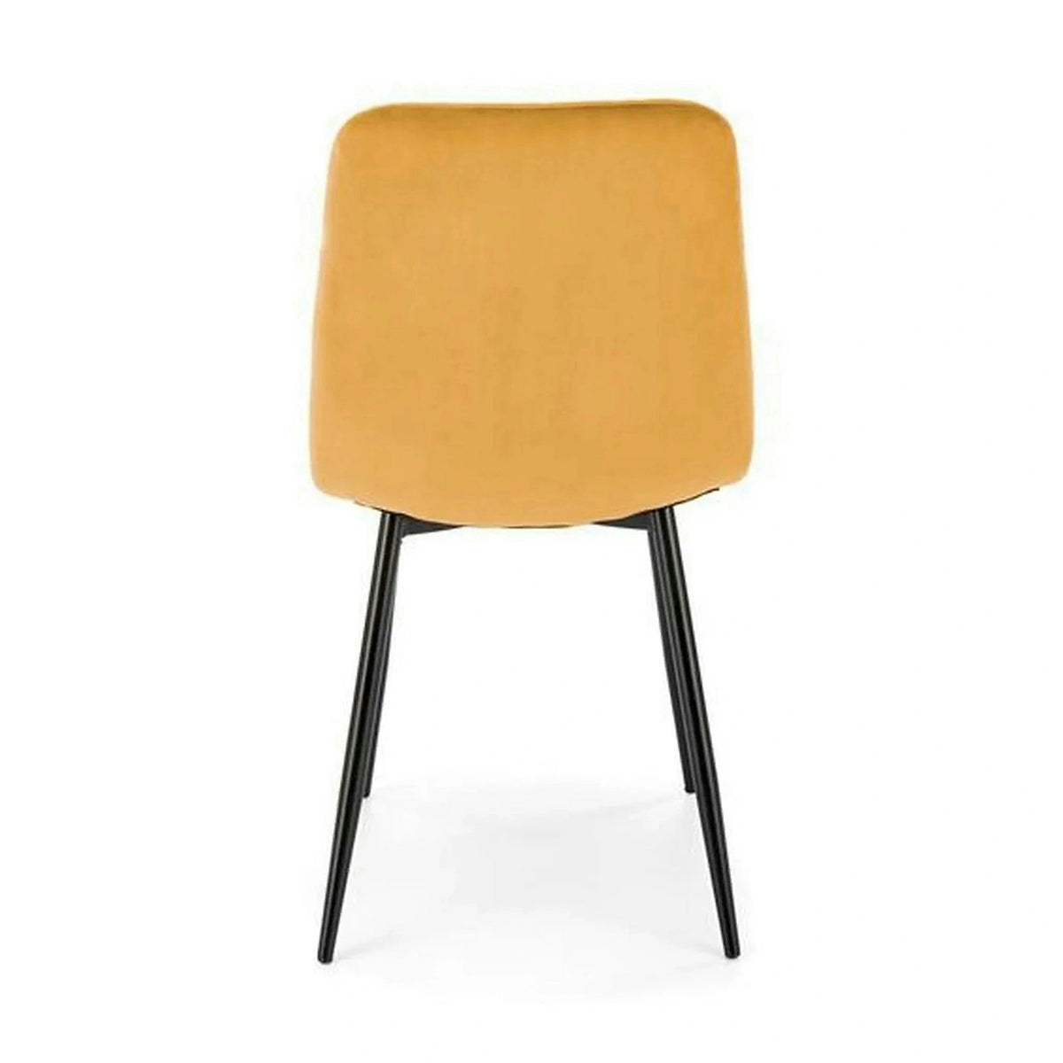 Scaun K525, galben/negru, stofa catifelata/metal, 45x55x89 cm