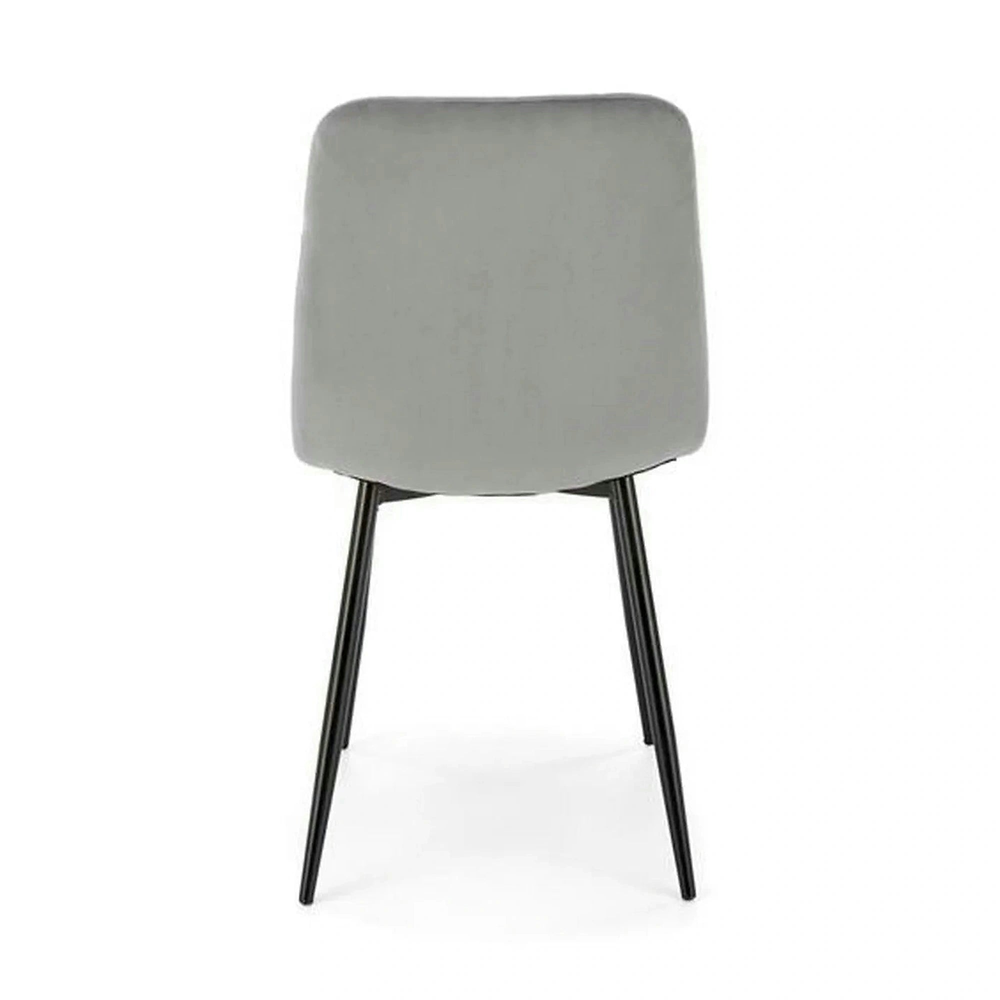 Scaun K525, gri/negru, stofa catifelata/metal, 45x55x89 cm