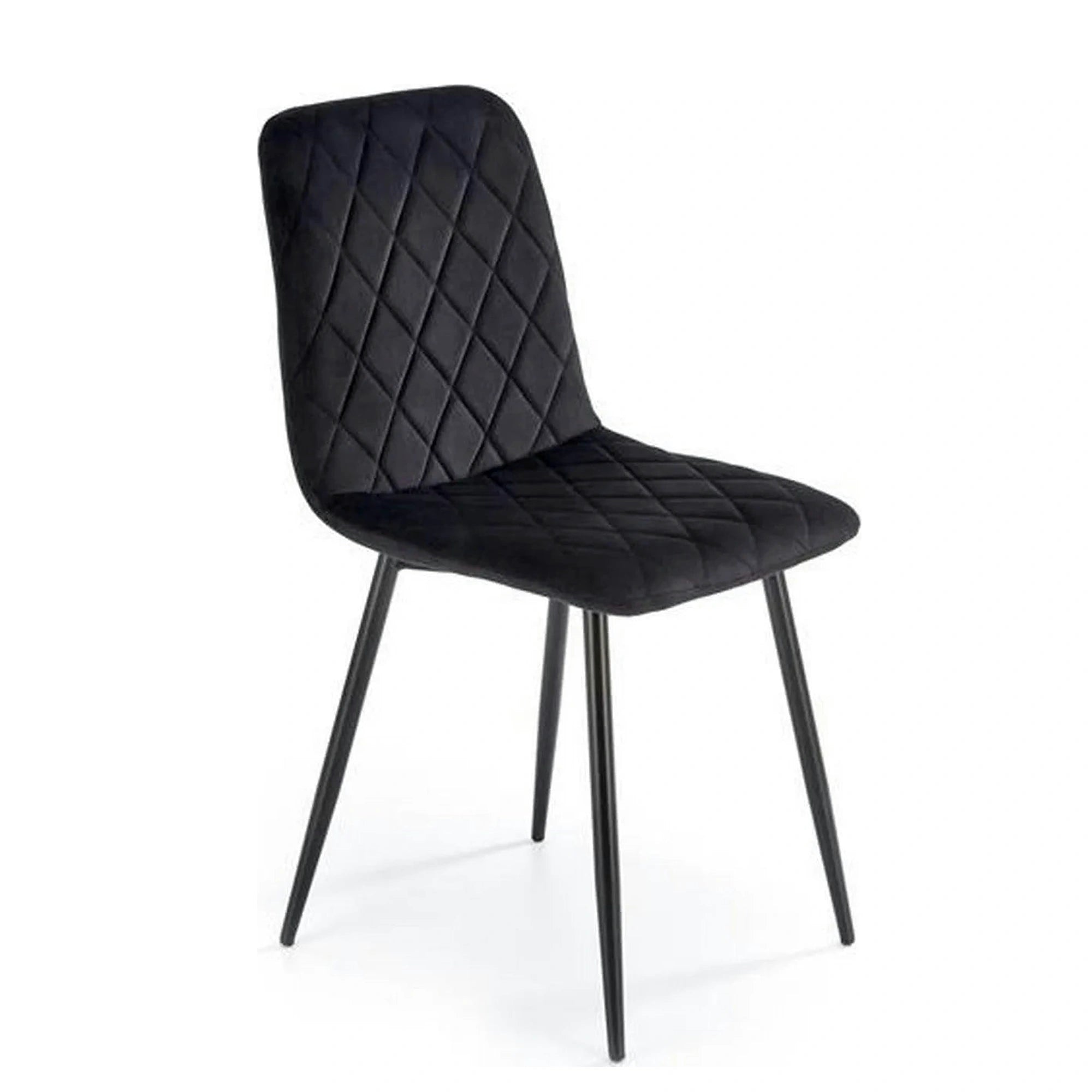 Scaun K525, negru, stofa catifelata/metal, 45x55x89 cm