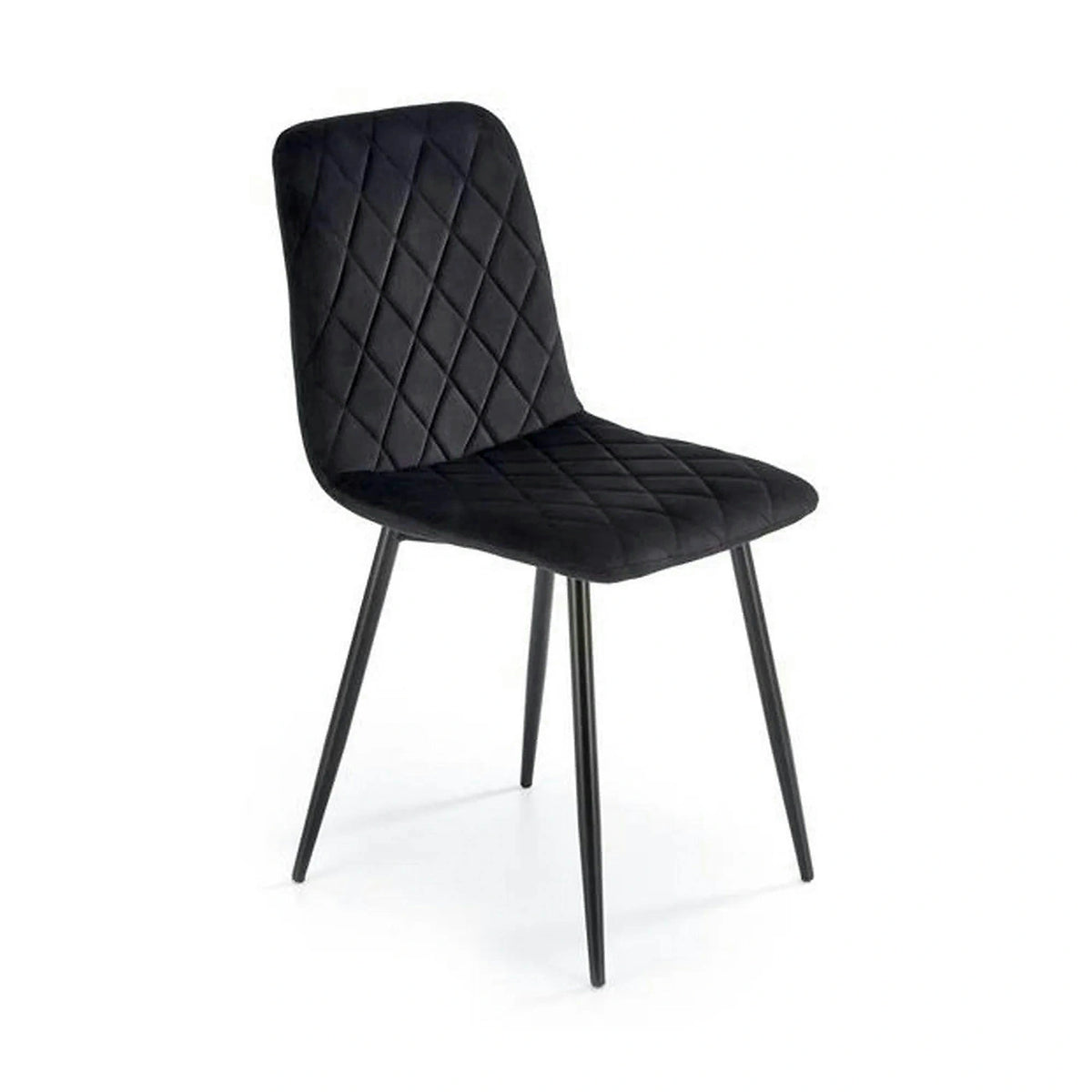Scaun K525, negru, stofa catifelata/metal, 45x55x89 cm