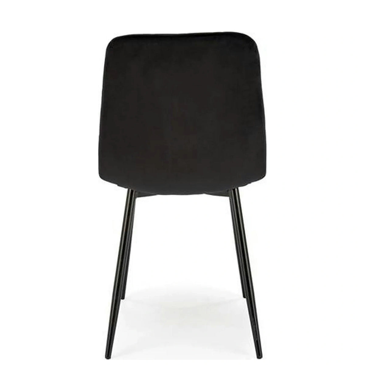Scaun K525, negru, stofa catifelata/metal, 45x55x89 cm